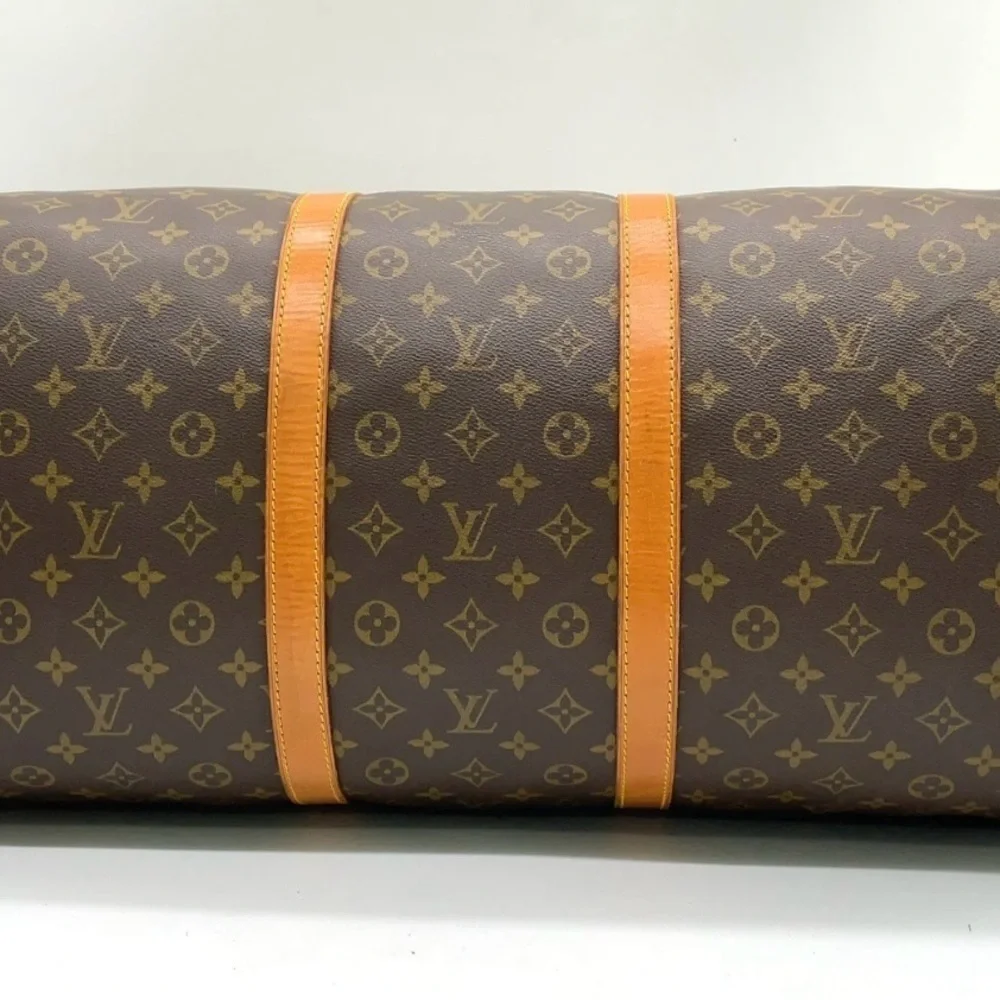 Auth Louis Vuitton Monogram Keepall 60 Boston Bag W/PadLock/Tag